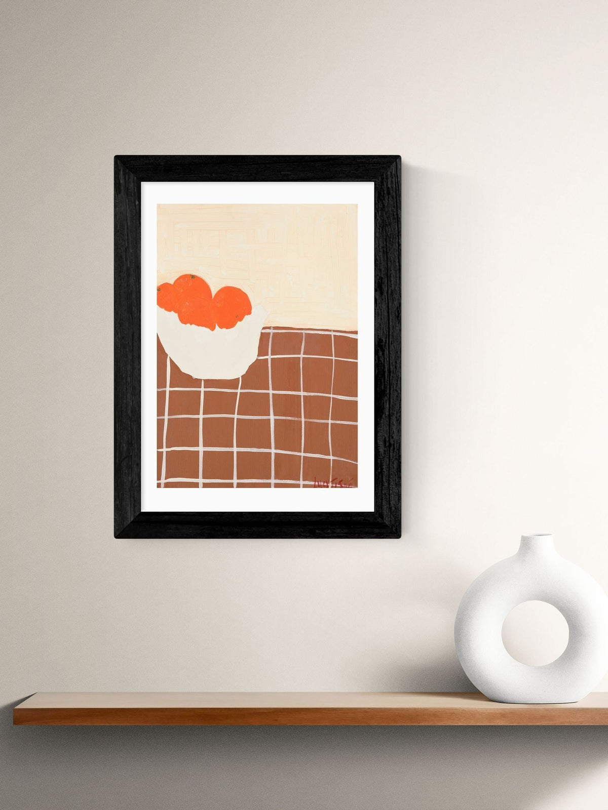 East End Prints black oranges framed art print - British product