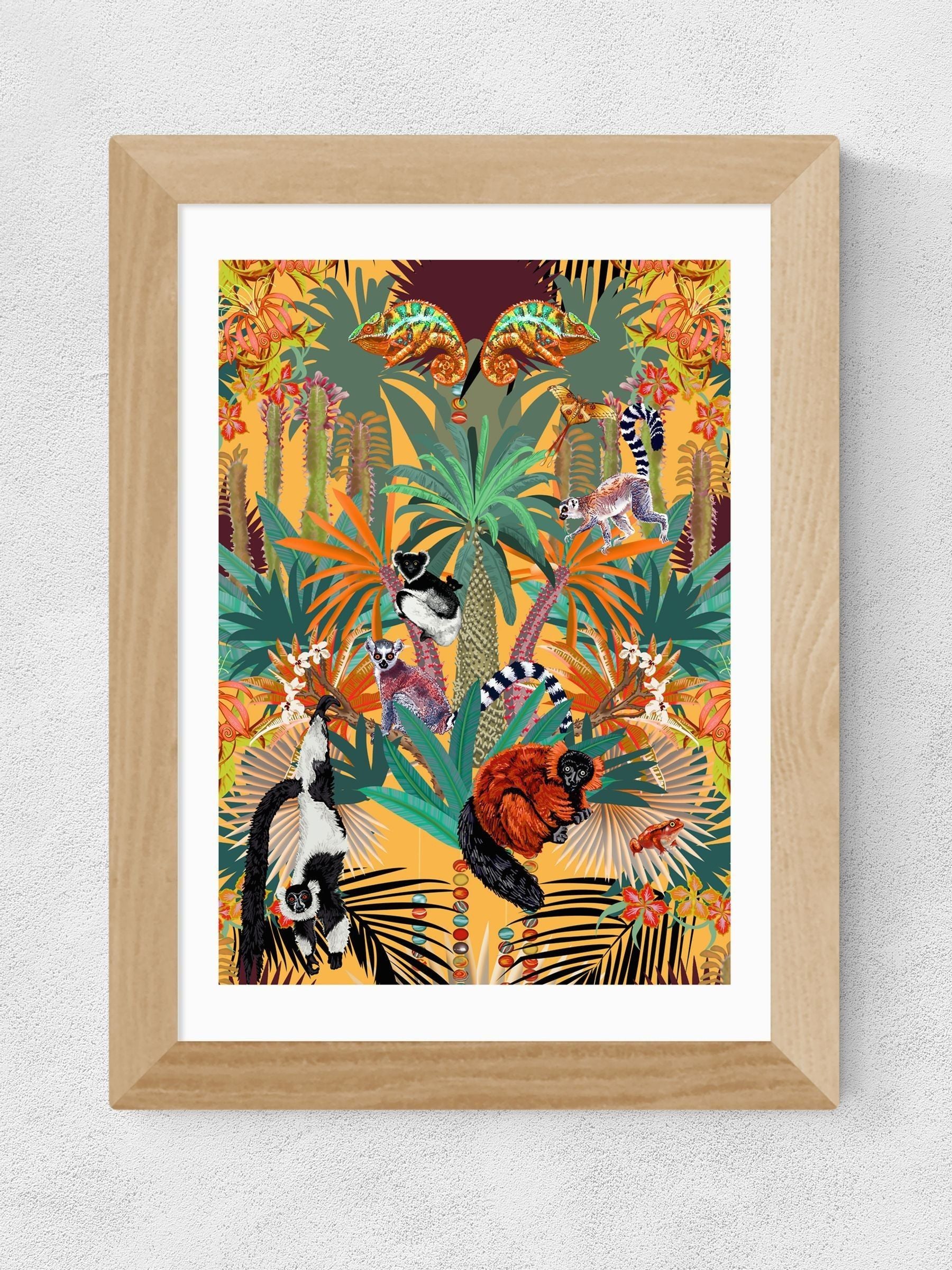 East End Prints Oak Treetop Tango Sunshine framed art print - British product