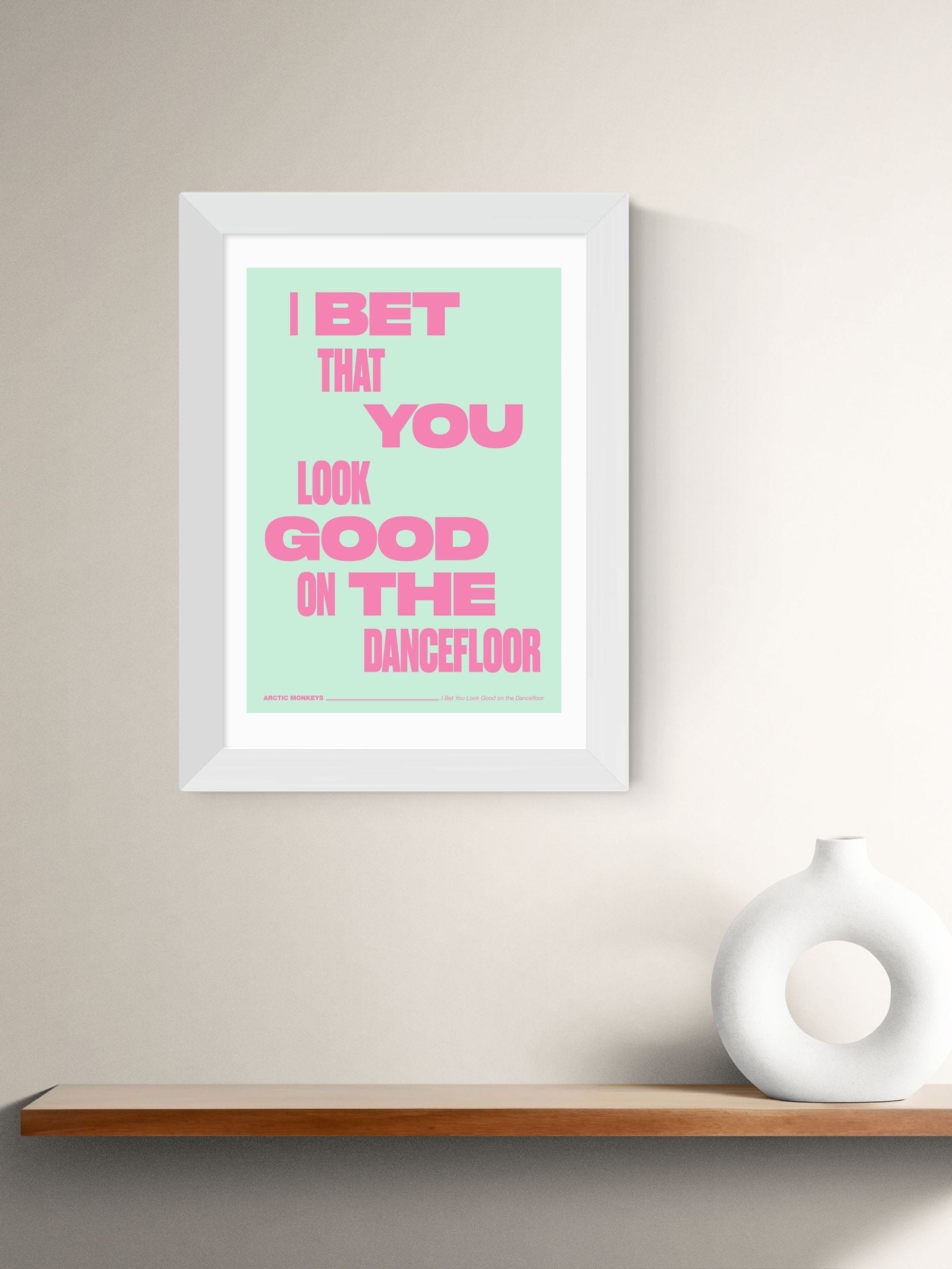 East End Prints White Dancefloor by HollieGraphik framed art print (British brand)