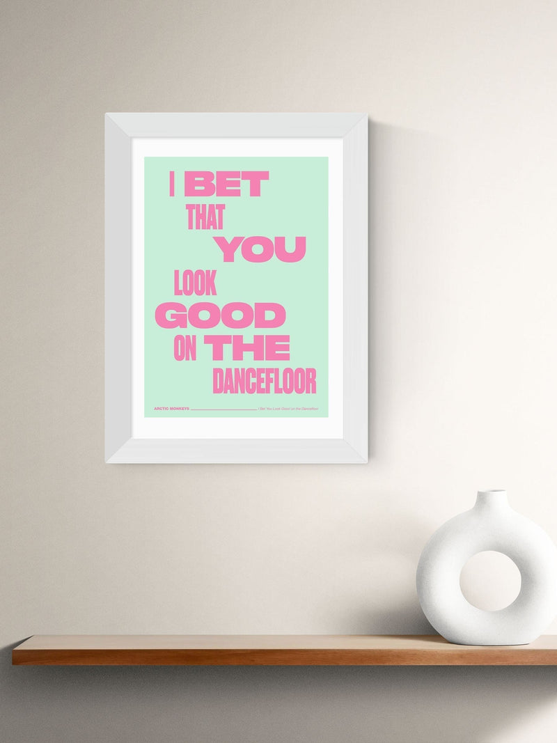 East End Prints White Dancefloor by HollieGraphik framed art print (British brand)