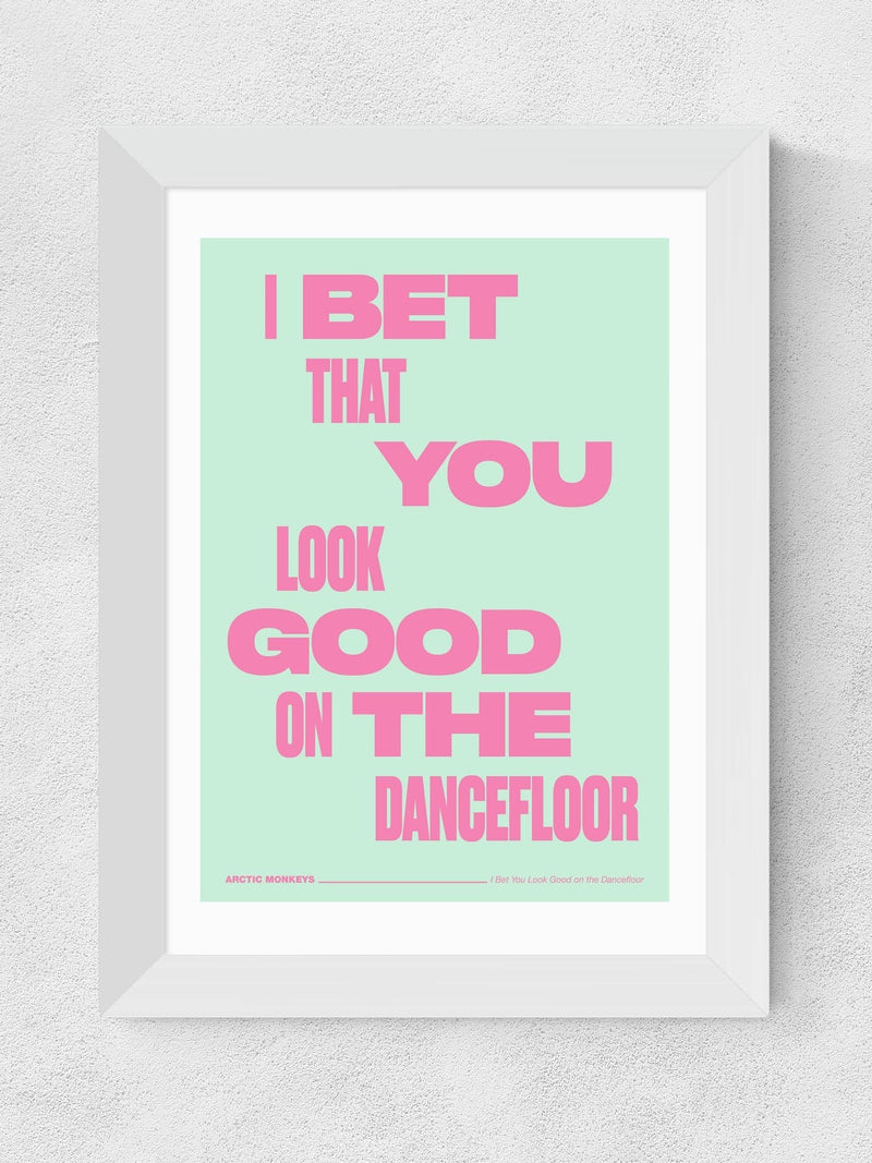 East End Prints White Dancefloor by HollieGraphik framed art print (British brand)