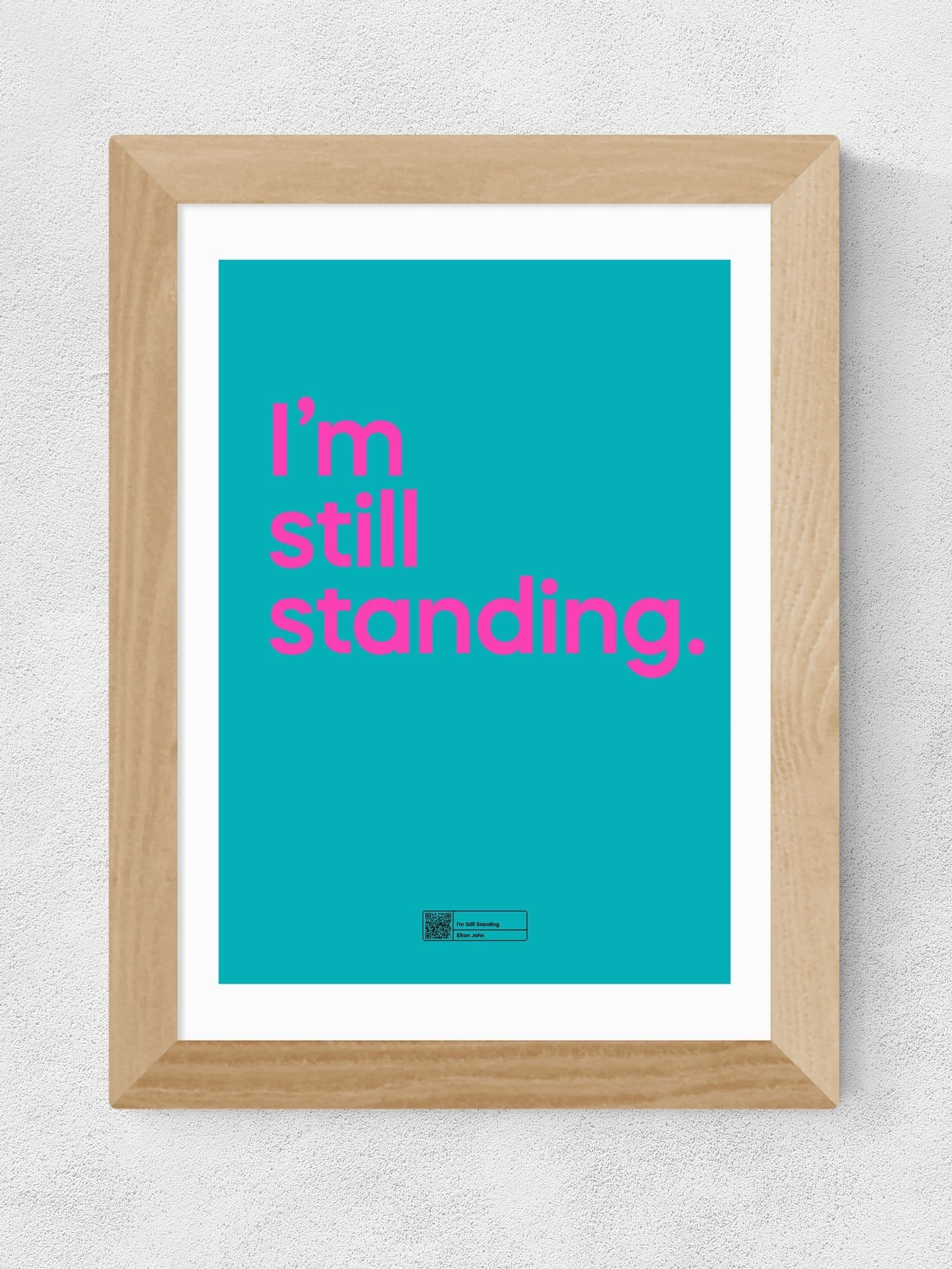 East End Prints I'm Still Standing oak framed art print - British product