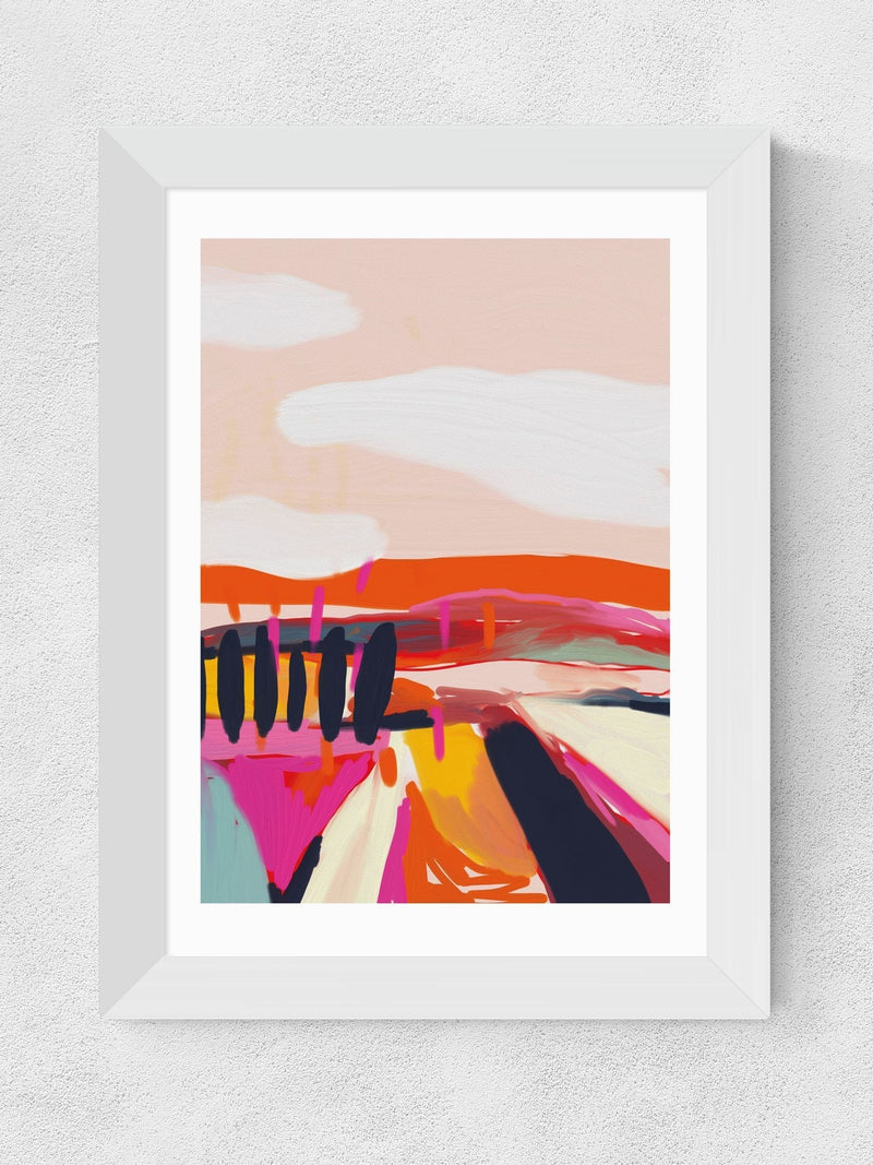 East End Prints white landscape framed art print - British product
