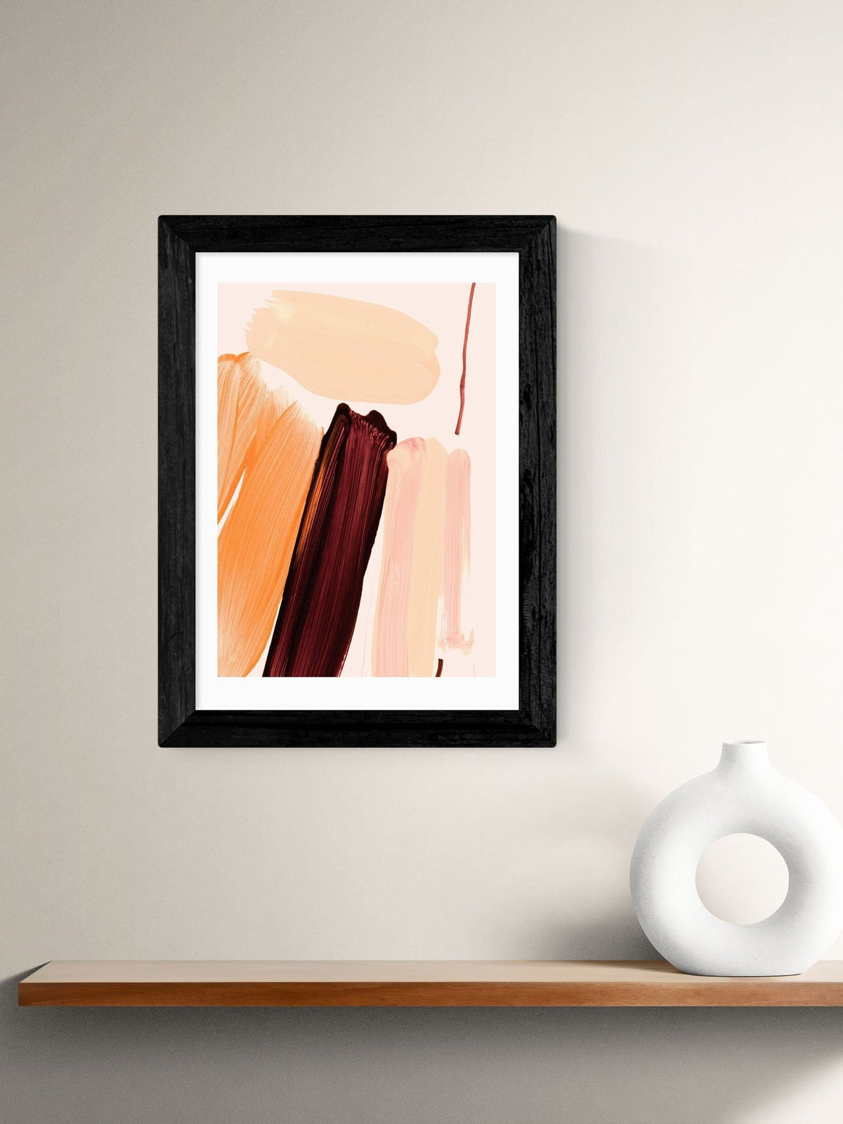 East End Prints black minimalist painting IV framed art print - British product