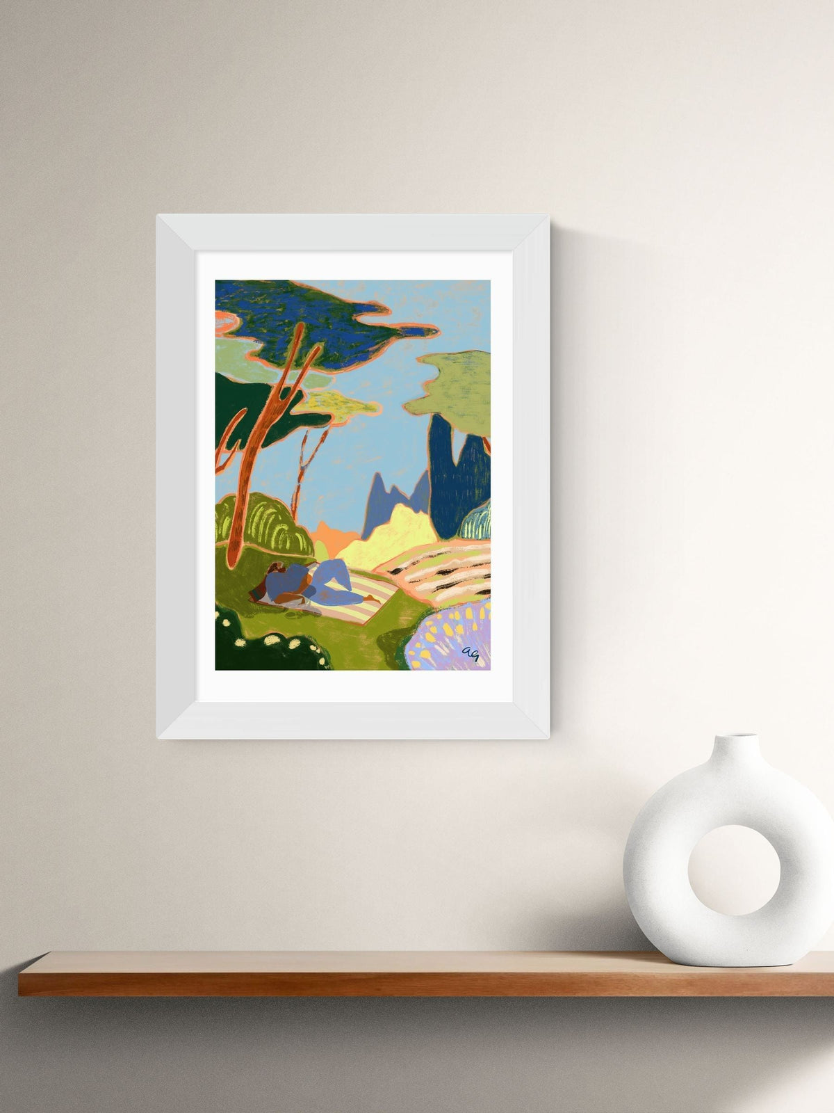 East End Prints White Forever Holiday framed art print - British product