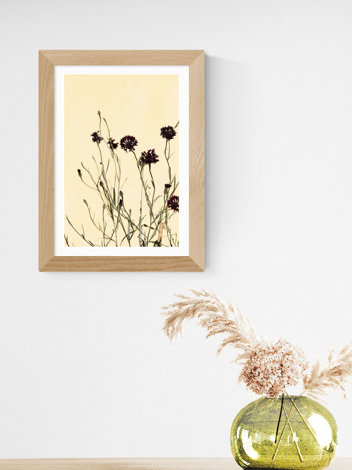 East End Prints oak withered flowers framed art print - British product