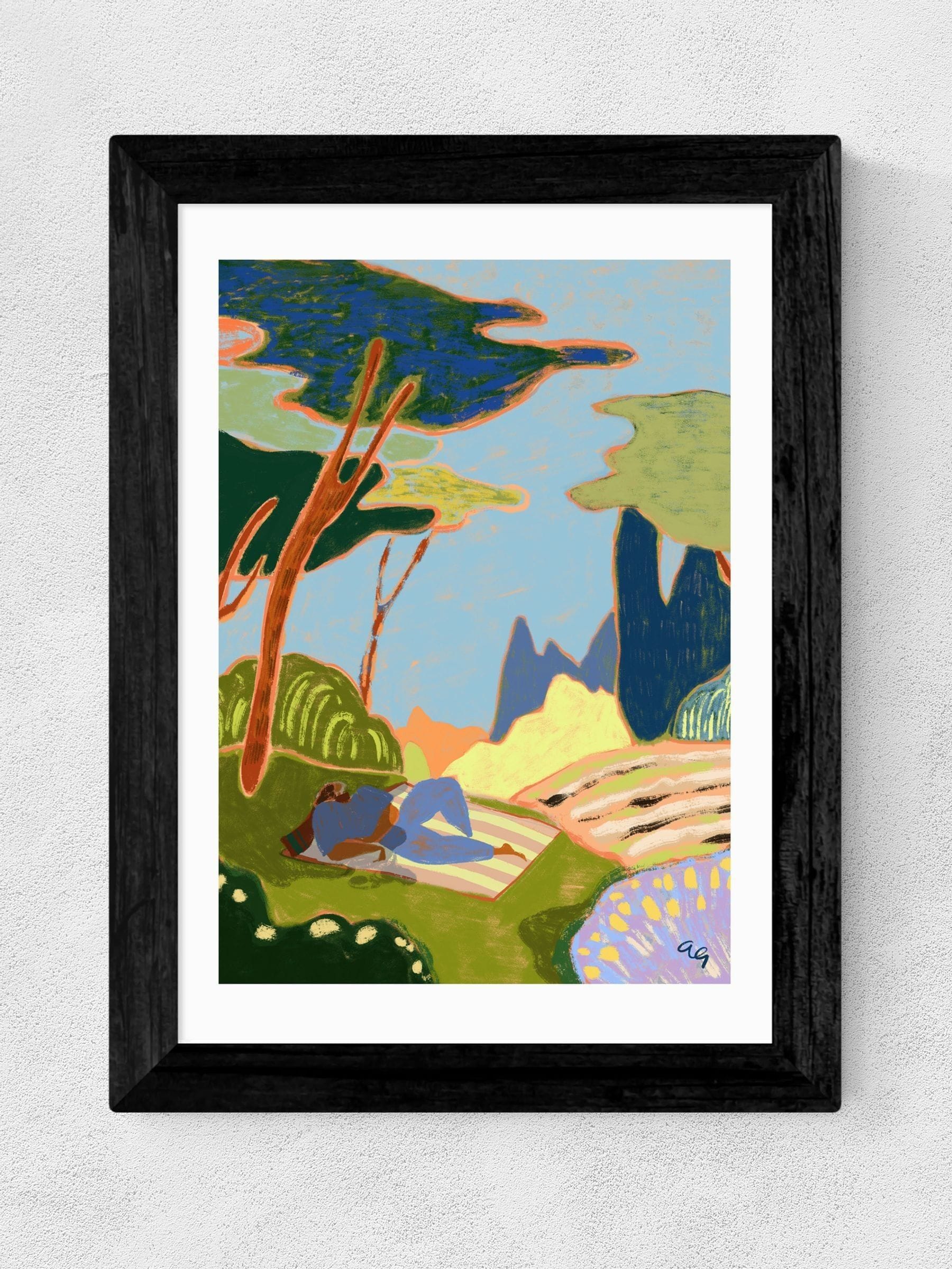East End Prints Black Forever Holiday framed art print - British product
