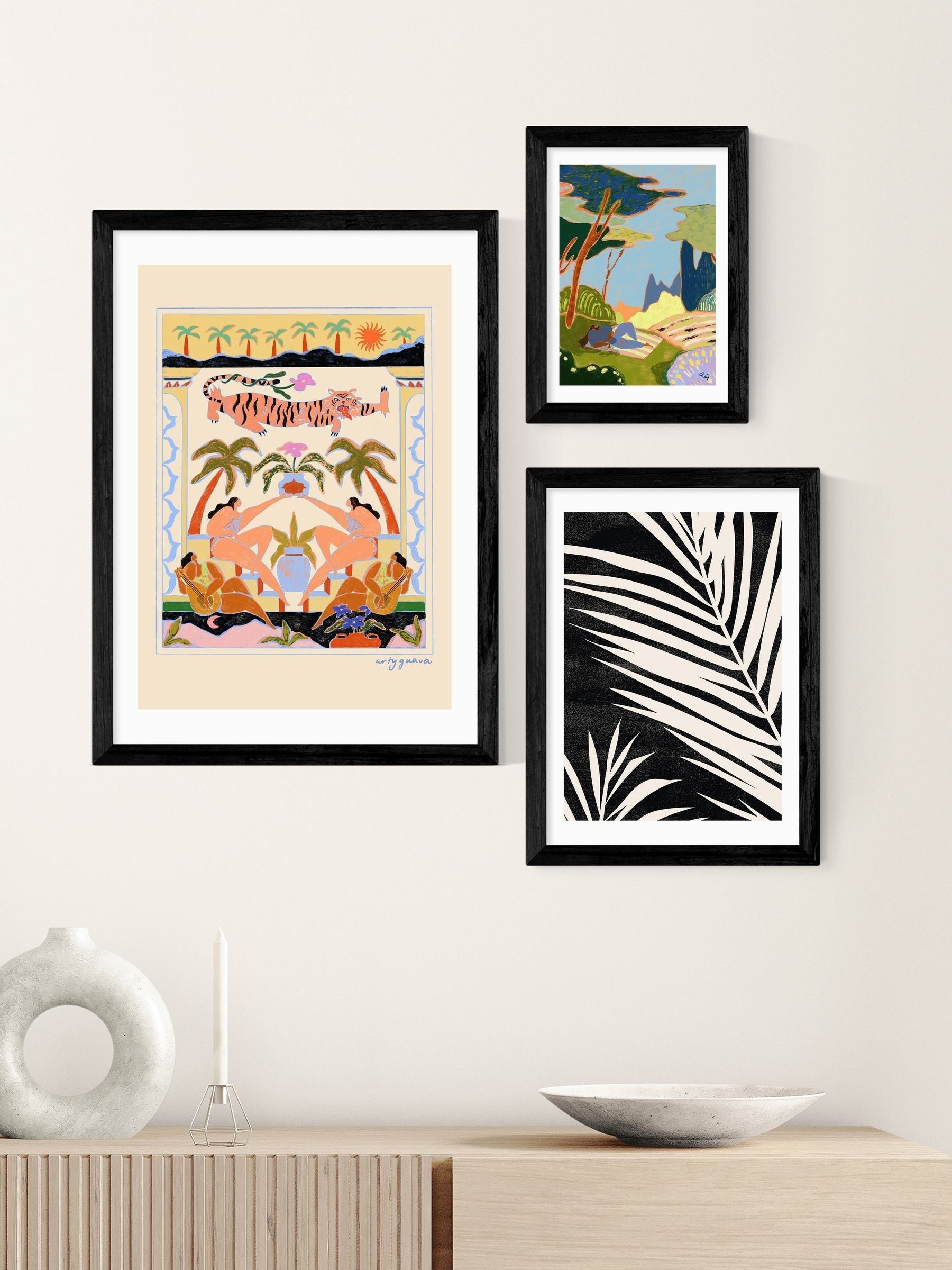 East End Prints Black Forever Holiday framed art print - British product