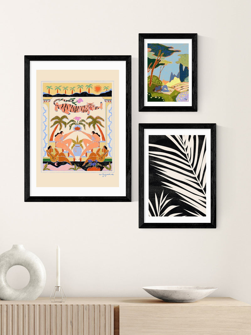 East End Prints Black Forever Holiday framed art print - British product