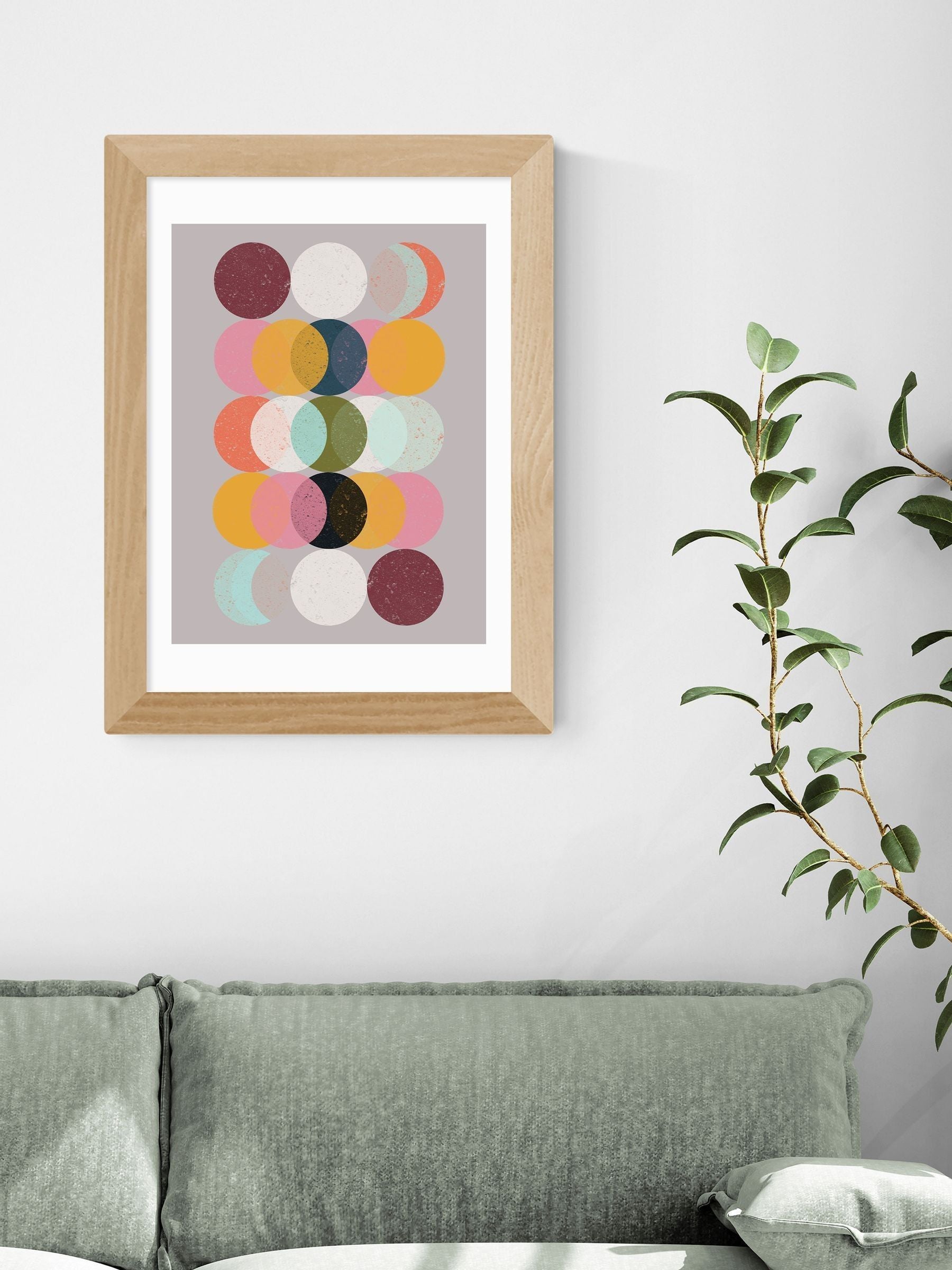 East End Prints Oak Moods and Moons framed art print - British product