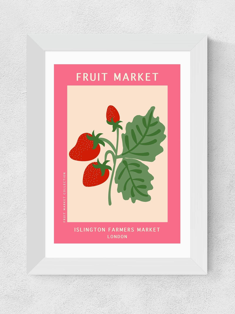 East End Prints White Islington Farmers Market framed art print - British product