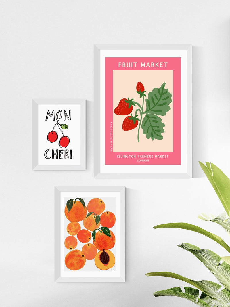 East End Prints White Islington Farmers Market framed art print - British product