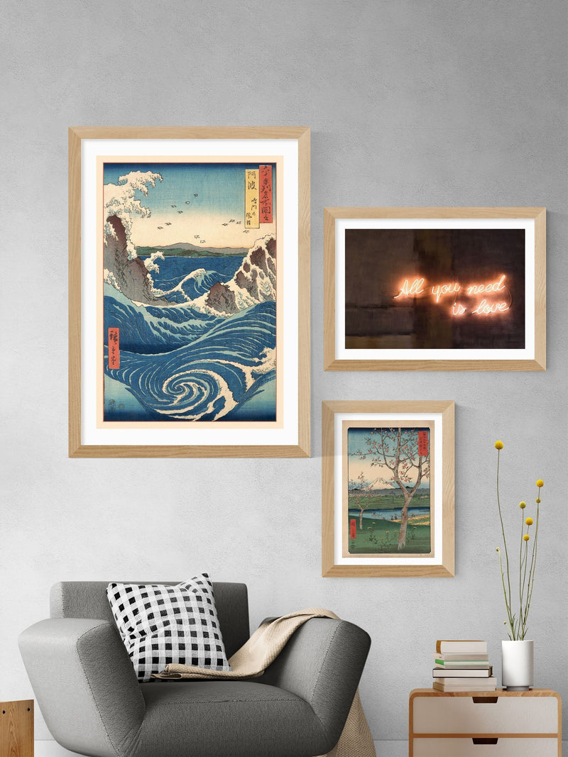 East End Prints Oak Famous Viewss framed art print - British product