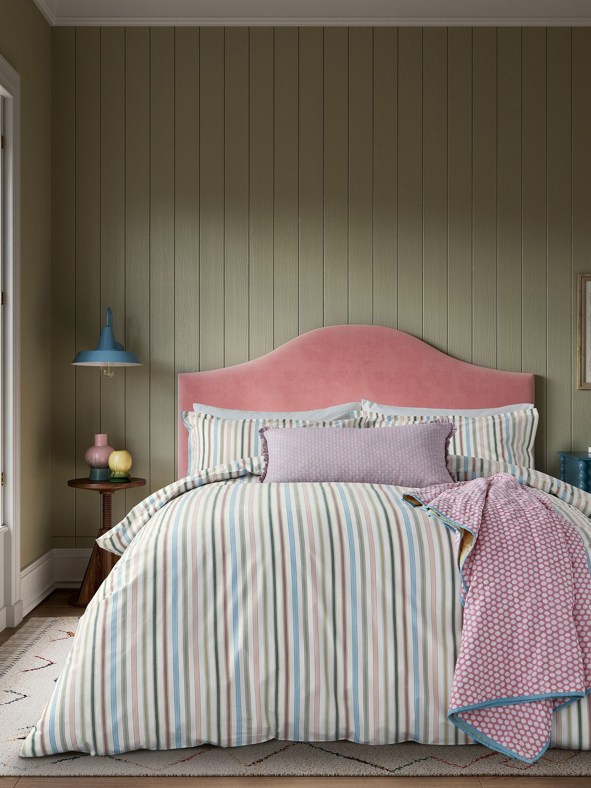 Land & Shore multi barrow stripe duvet cover set, UK version