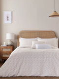 Murmur shell pink mae duvet cover and pillowcase set, imported from the UK