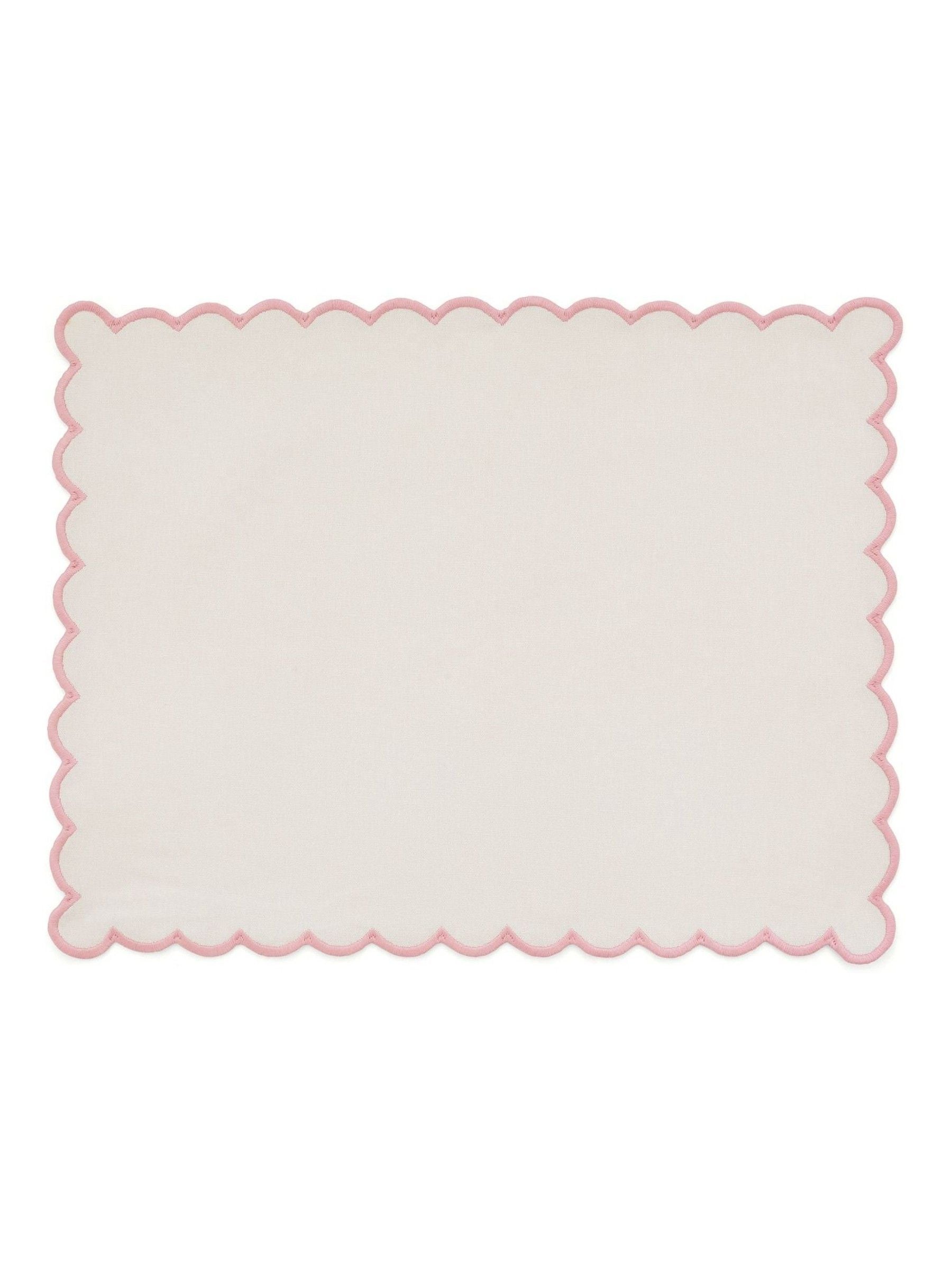 Land & Shore scalloped placemat napkins, UK version