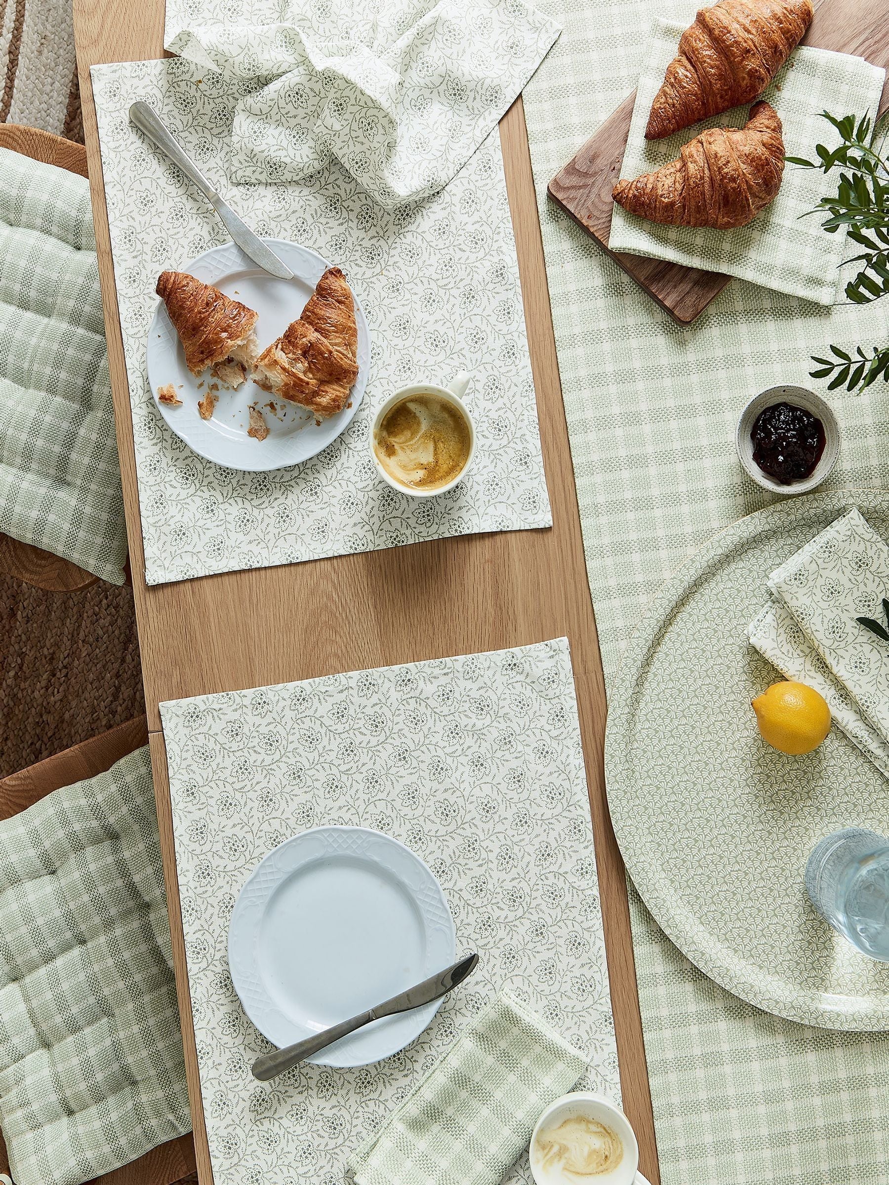 Sage vine placemat pair, imported from the UK
