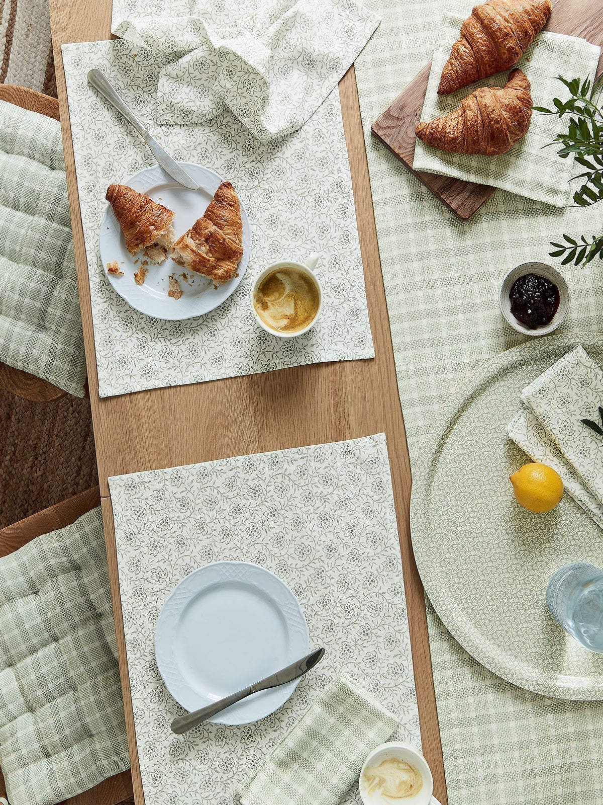 Sage vine placemat pair, imported from the UK