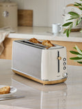 Cream Long Malvern four-slice toaster - British product