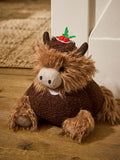 Brown Christmas Pudding Hamish The Highland Cow Doorstop