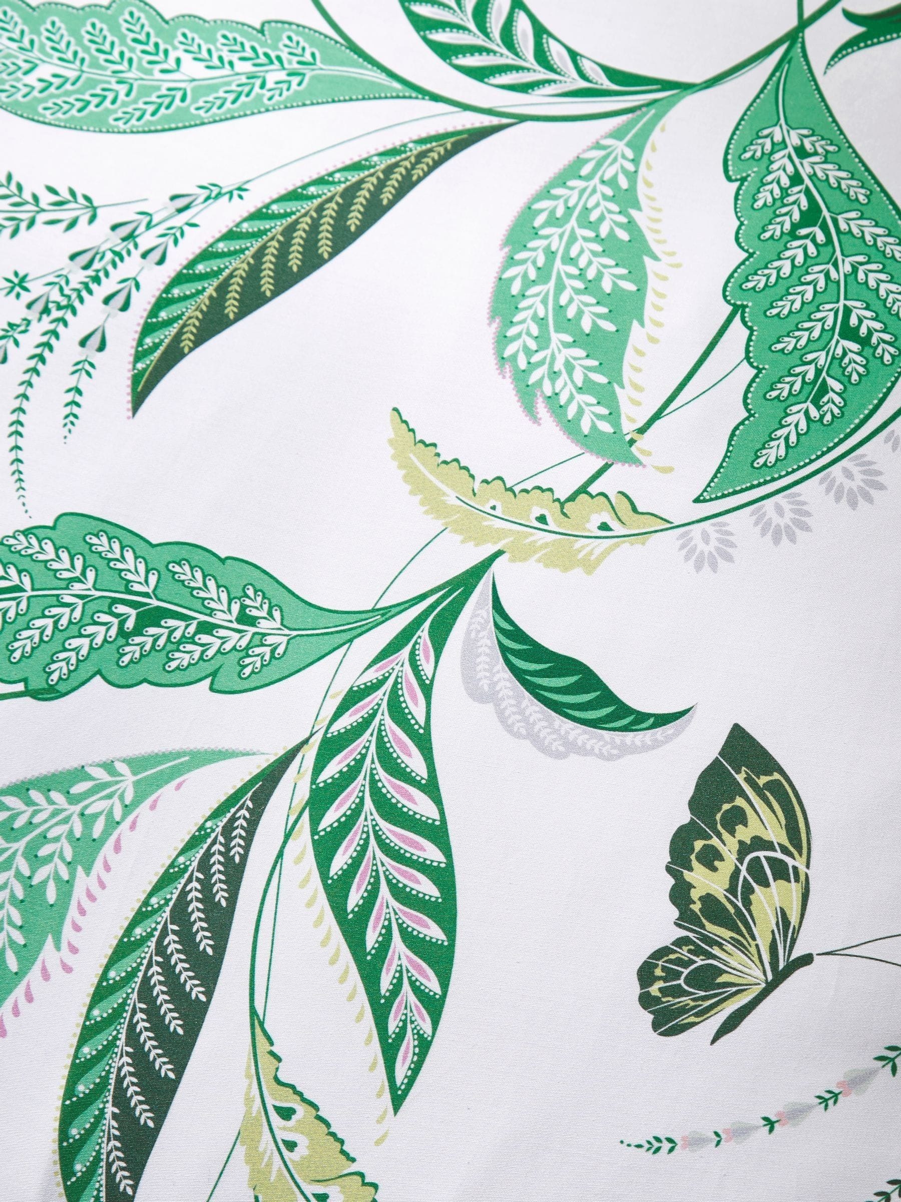 Sara Miller London Spring Green Fern Garden duvet cover and pillowcase set (British brand)