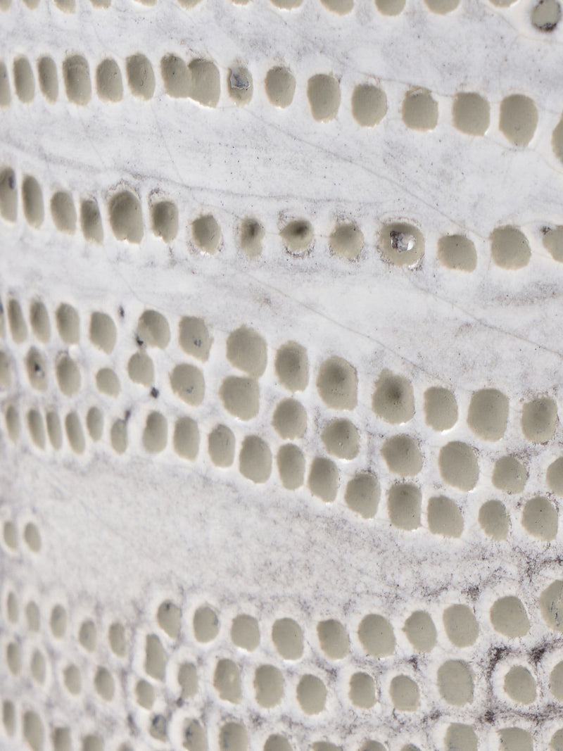 Pacific Lifestyle White Stoneware Dot Design Tall Vase