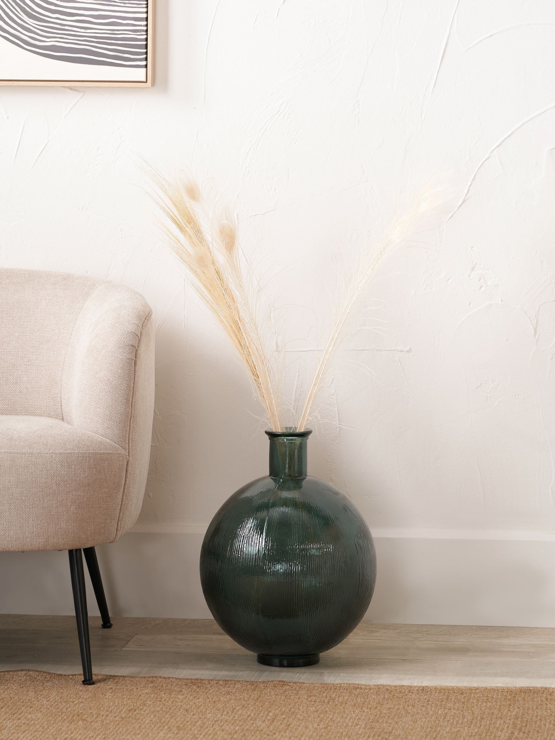 Pacific Lifestyle Sea Green Round Glass Vase