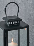 Pacific Lifestyle Black Glass Rectangular Large Lantern, imported from the UK