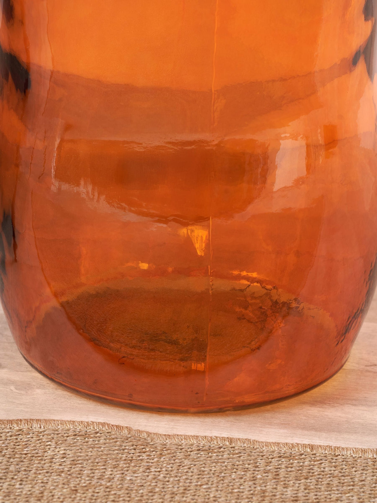 Pacific Lifestyle Orange Irregular Shaped Glass Tall Vase