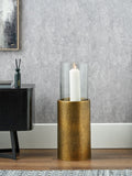 Pacific Lifestyle Antique Brass Metal and Clear Glass Large