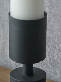 Pacific Lifestyle black metal pillar candle holder small, imported from the UK
