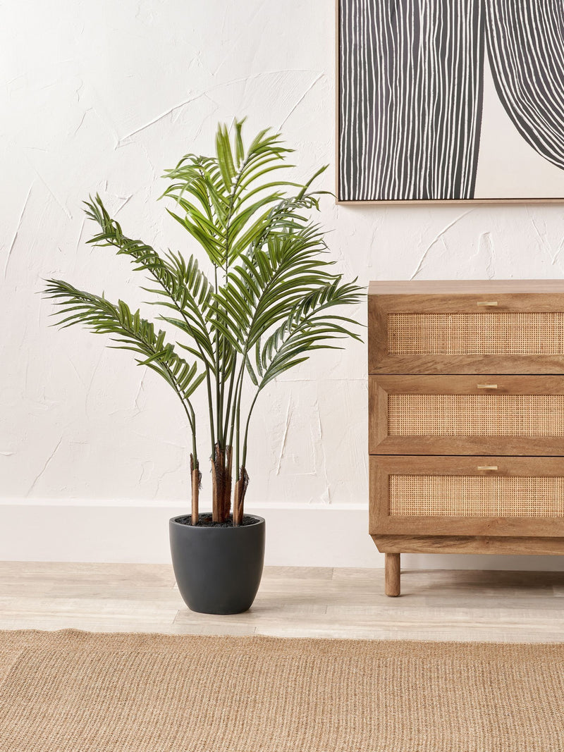 Pacific Lifestyle areca palm faux plant in pot, imported from the UK