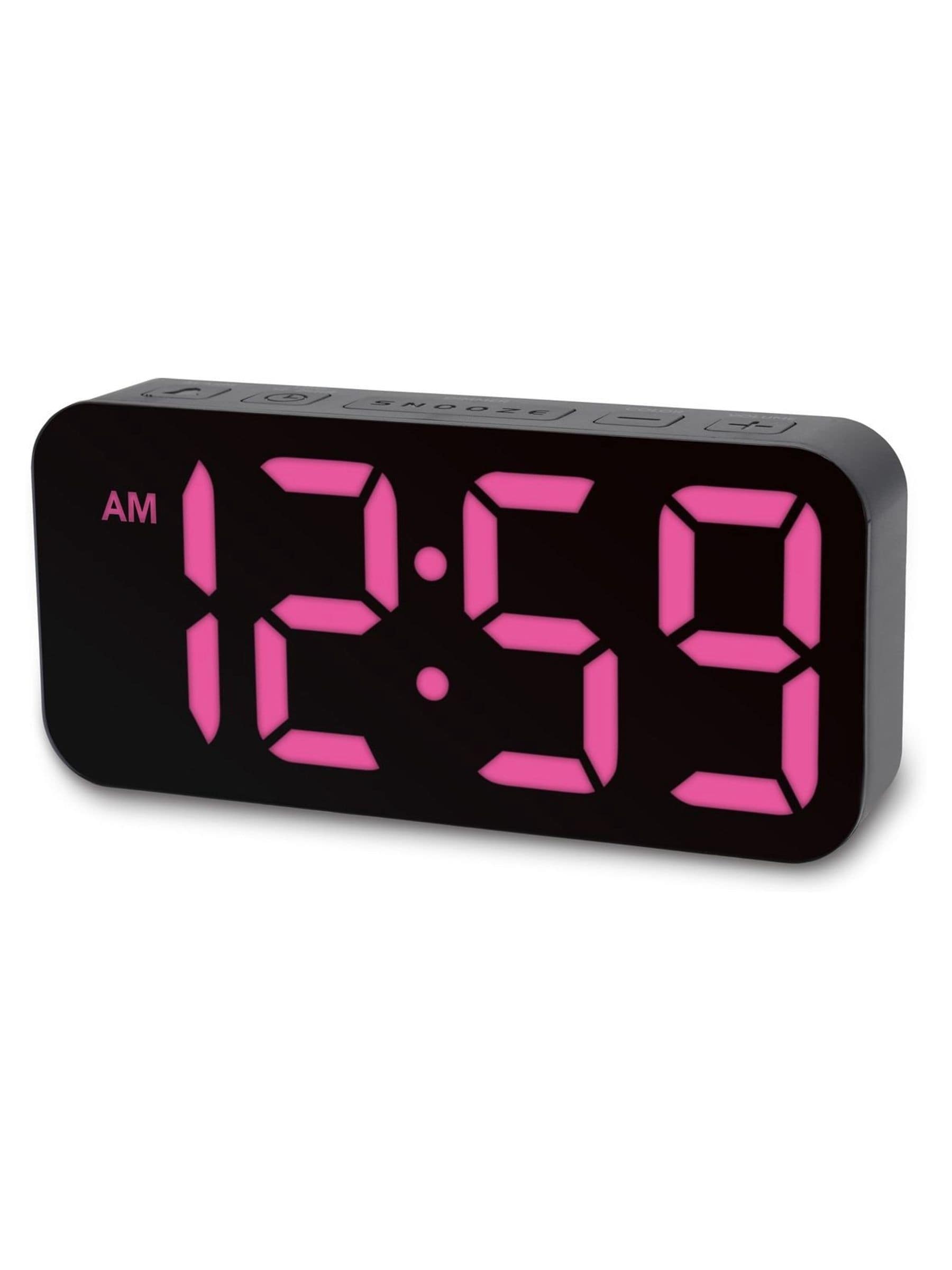 Acctim Clocks Black Ramone LED Colour Change Alarm Clock - British product