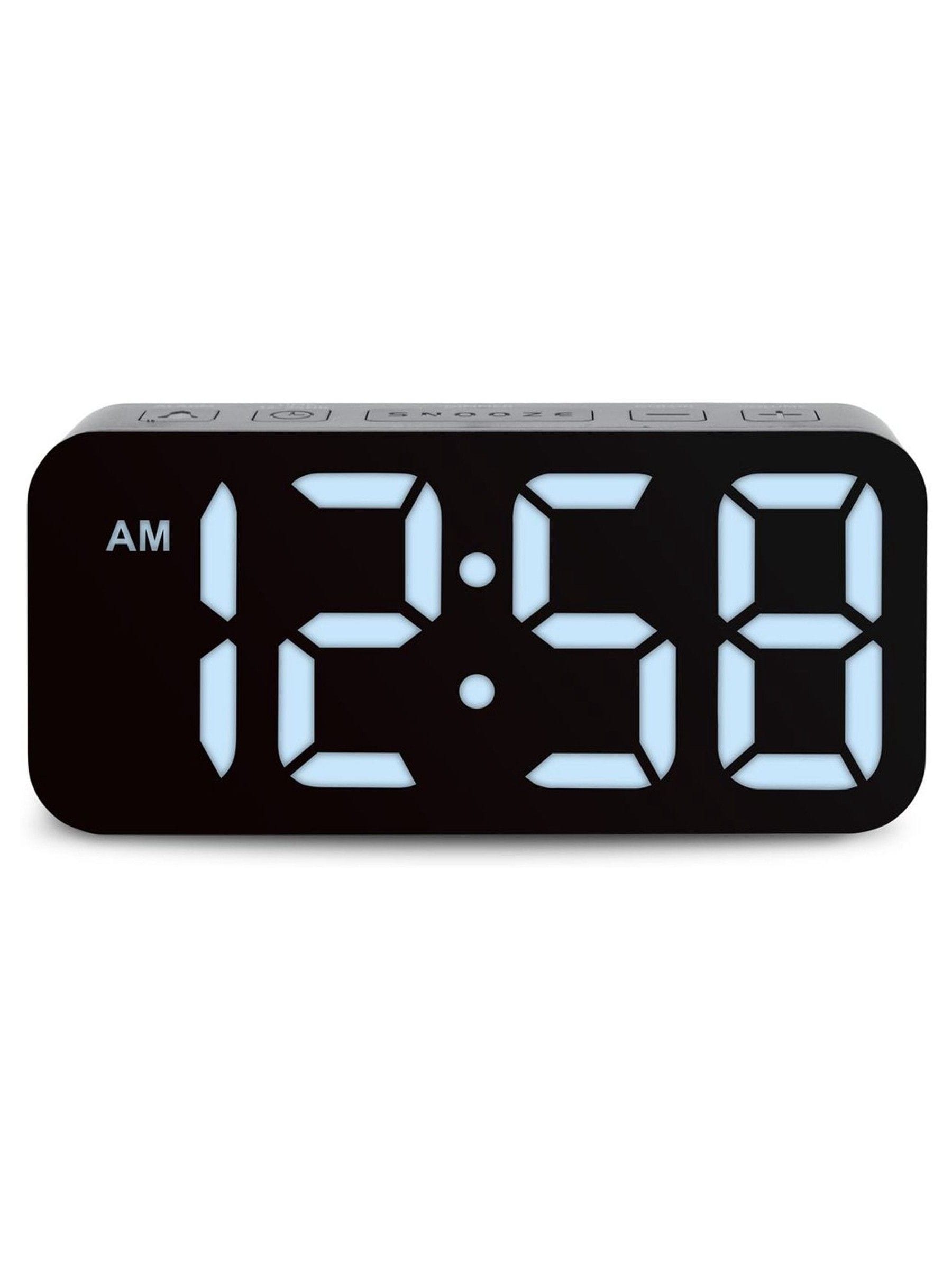 Acctim Clocks Black Ramone LED Colour Change Alarm Clock - British product