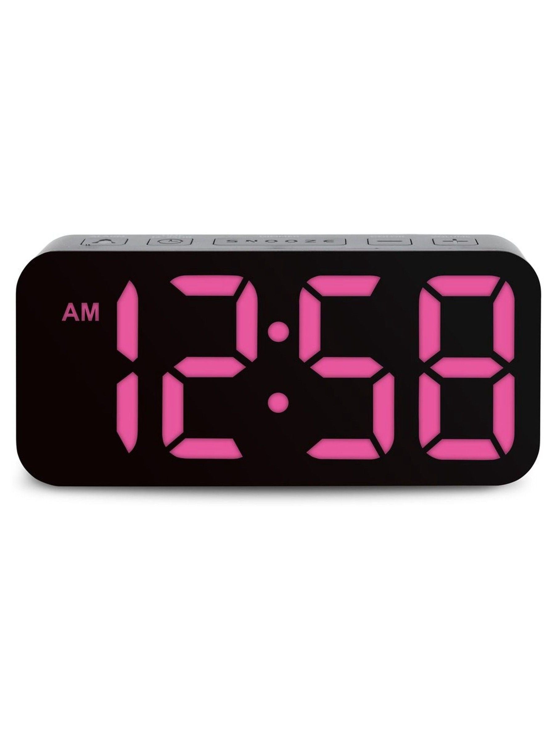 Acctim Clocks Black Ramone LED Colour Change Alarm Clock - British product