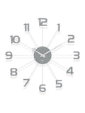 Modernist Wall Clock with Metal Spokes and Quartz Movement