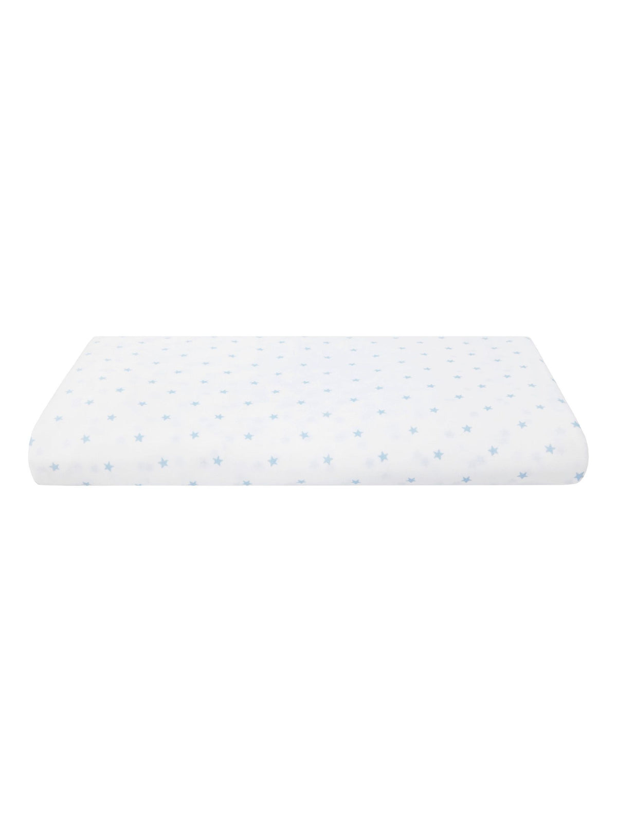 The White Company Blue 100% Cotton Cloud Star Double Fitted Sheet