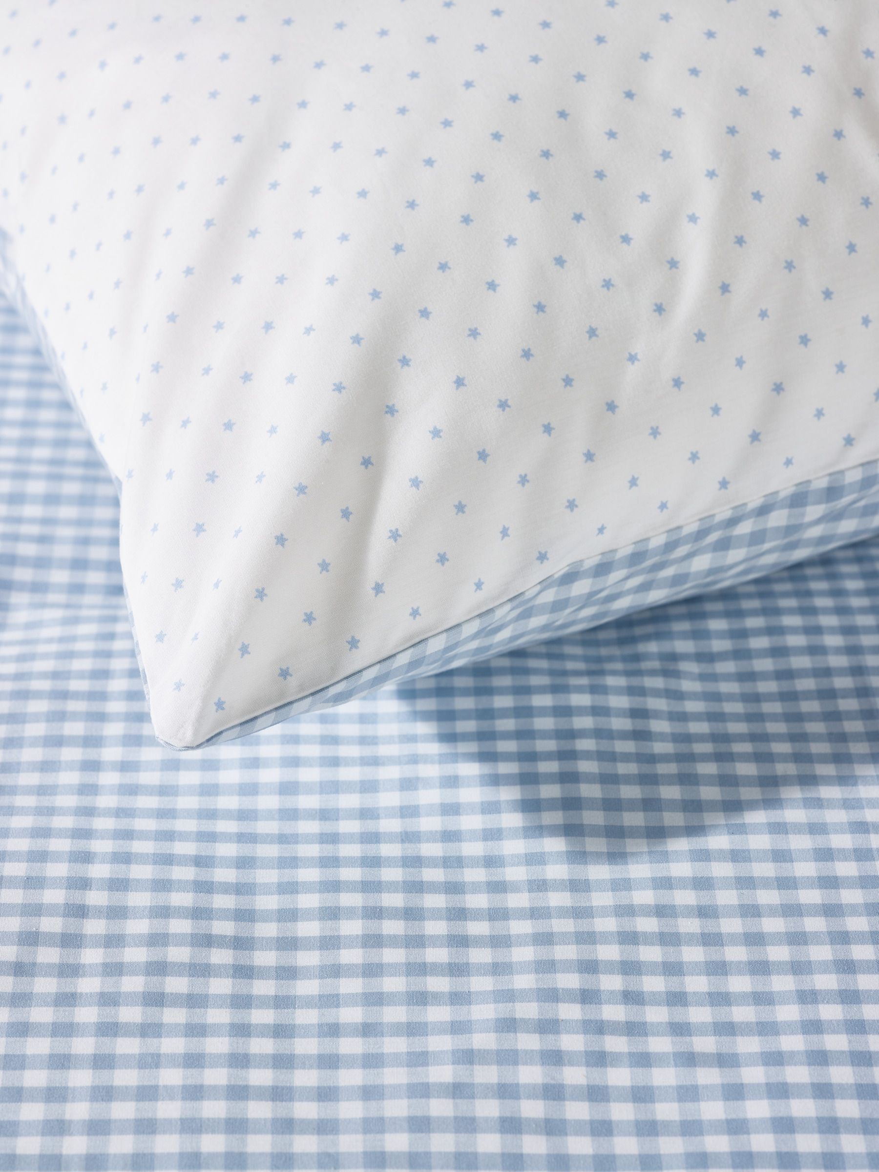 Double Fitted Sheet in 100% Cotton Dusty Star Gingham