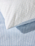 Double Fitted Sheet in 100% Cotton Dusty Star Gingham