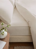 Ivory Brushed Cotton Supersoft Deep Fitted Sheet, UK version