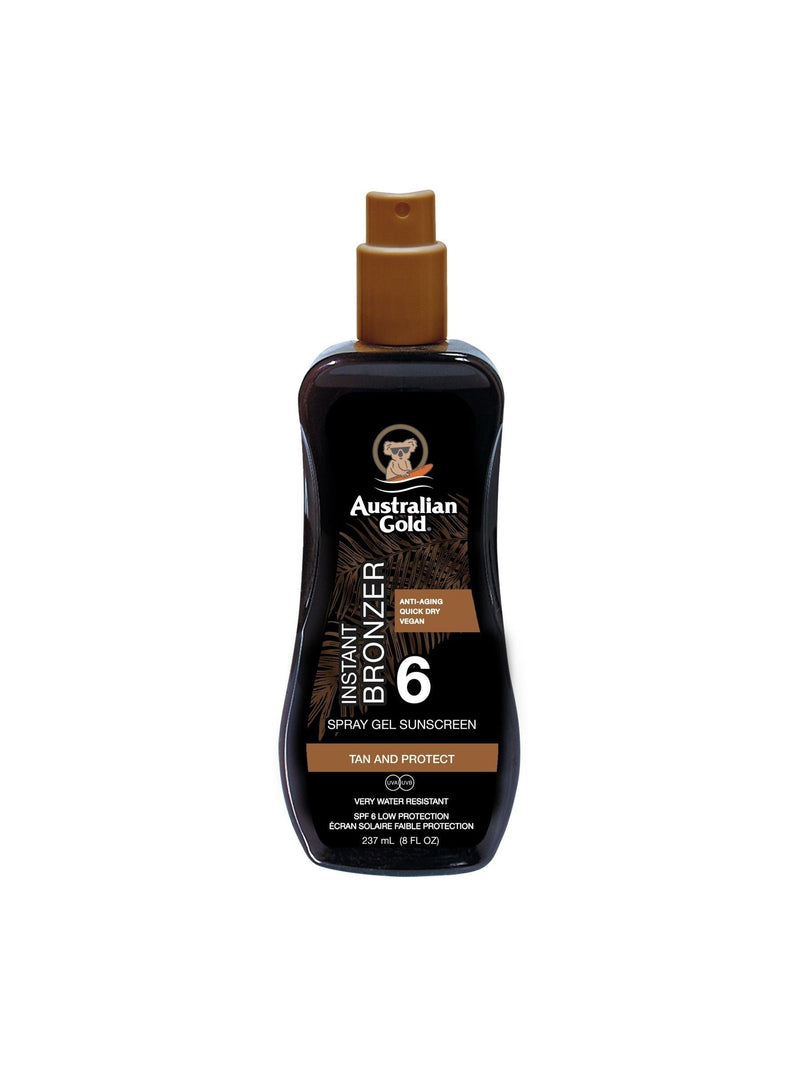 Australian Gold SPF 6 Instant Bronzer Spray Gel Sunscreen 237ml - British product