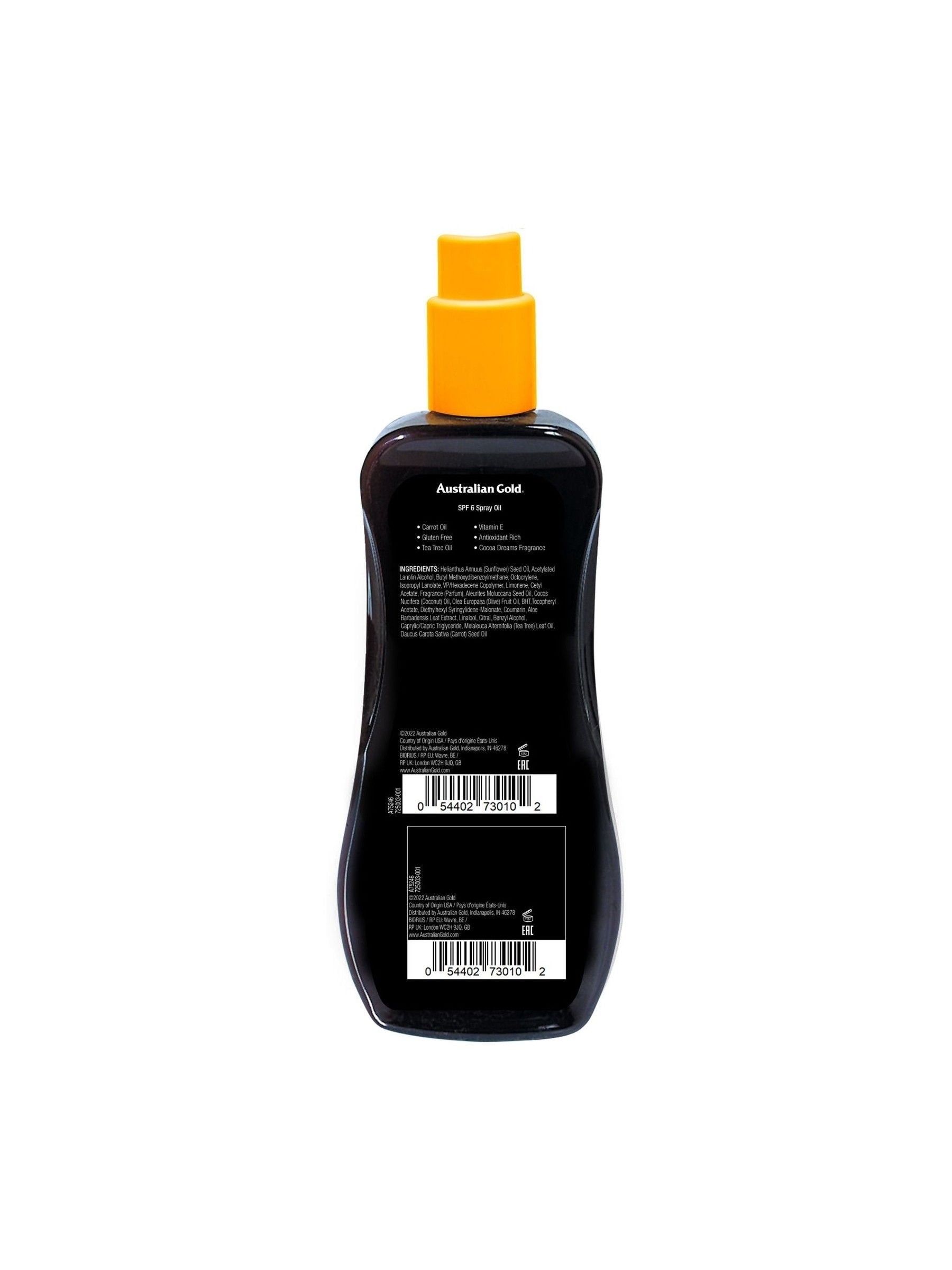 Australian Gold SPF 6 Hydrating Spray Oil Carrot Oils 237ml - British product