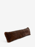 Chocolate brown fox faux fur draught excluder - British product