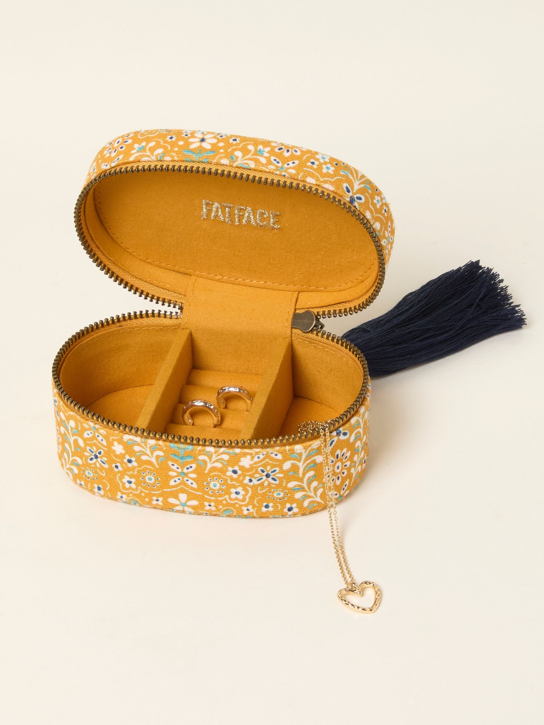 Alphabet Floral Travel Jewellery Box for Multiple Pieces
