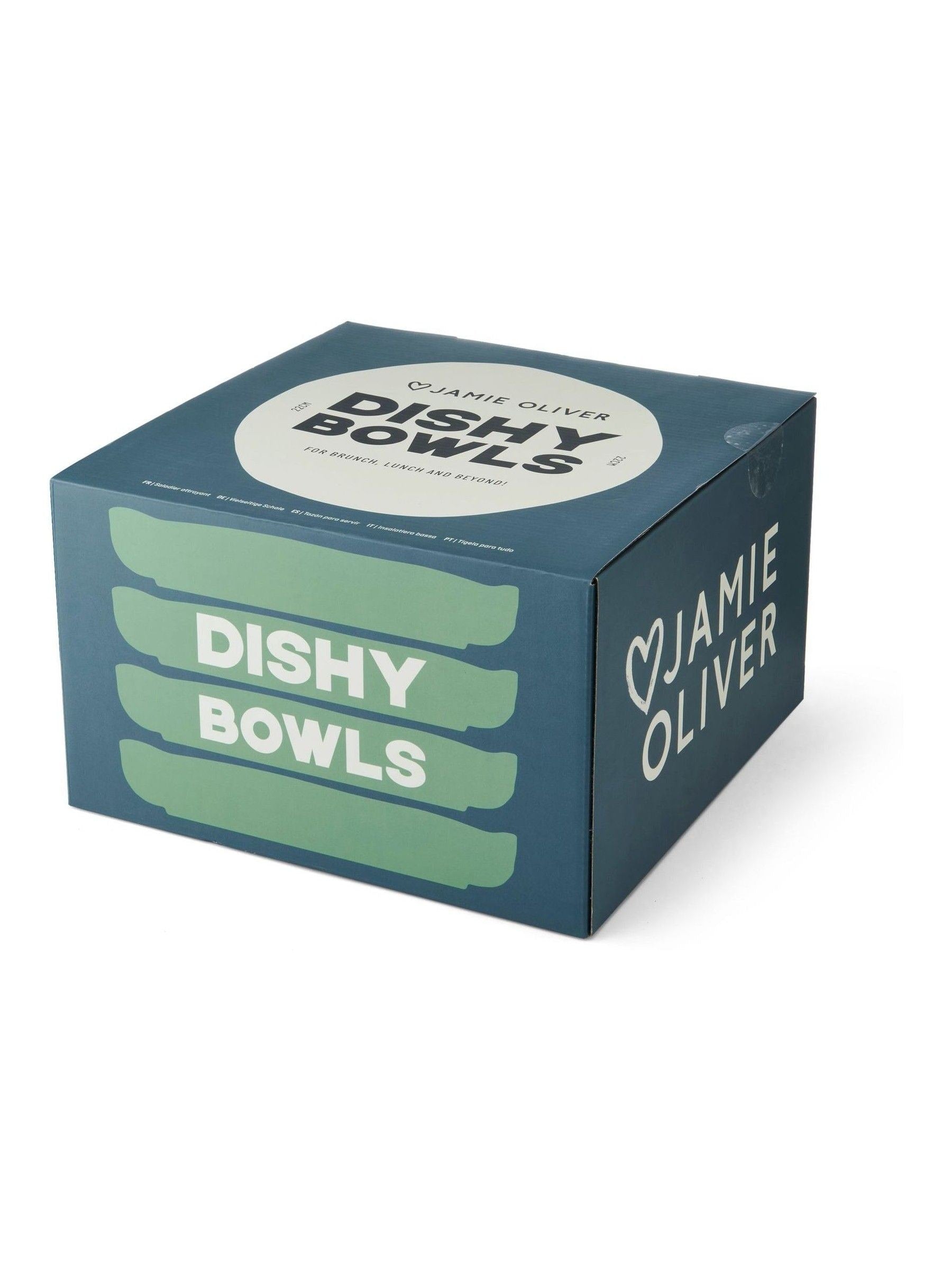 Jamie Oliver set of 4 green Big Love stackable stoneware bowls, UK version