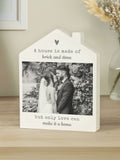 PMC personalised photo upload wooden house ornament, imported from the UK