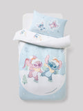 Blue Christmas Disney Lilo and Stitch duvet cover and pillowcase set - British product