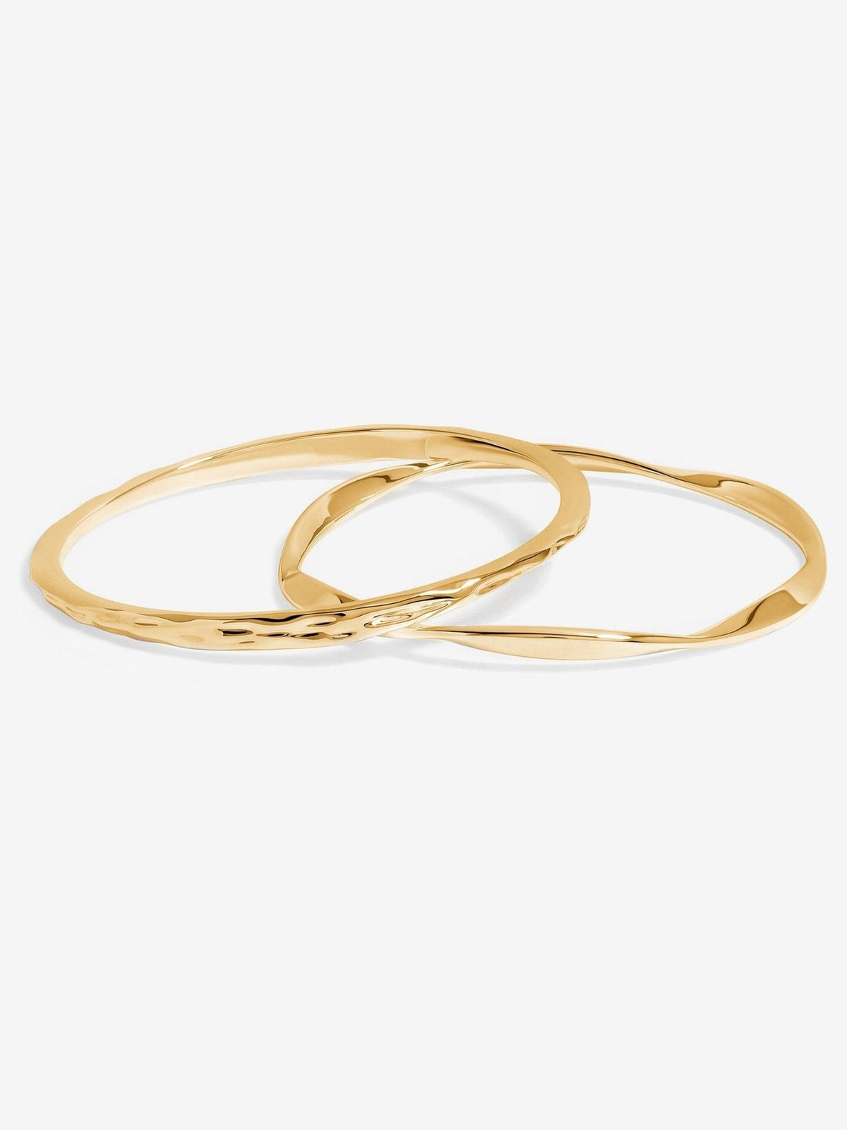 Jon Richard gold tone polished bangles 2 pack, UK version