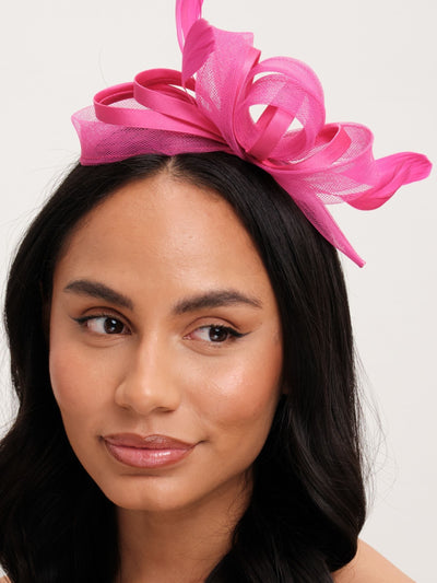 Jon Richard Rosa Fuksia Medium Fascinator Hodeplagg