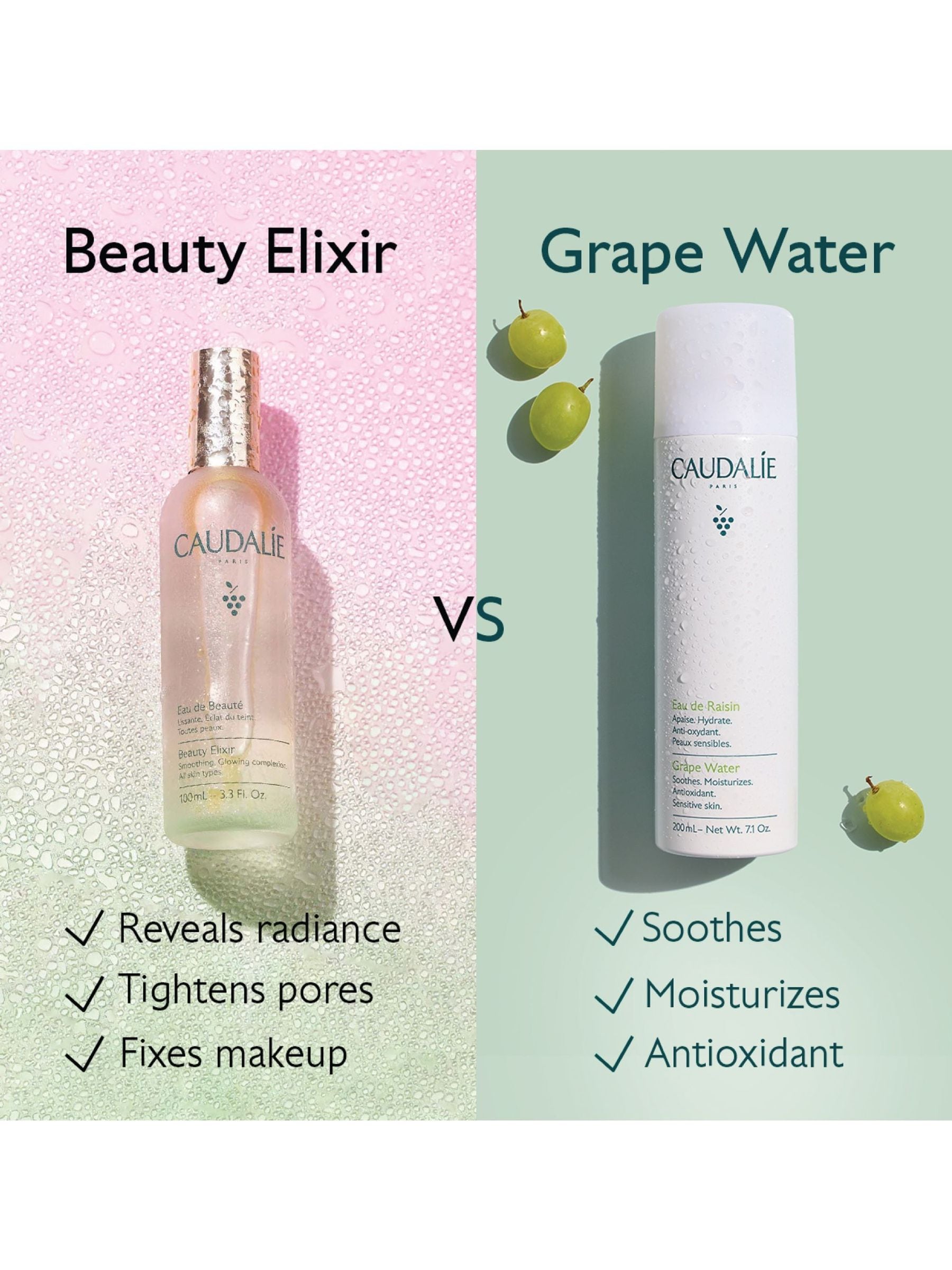 Caudalie Grape Water facial mist 75ml - British product